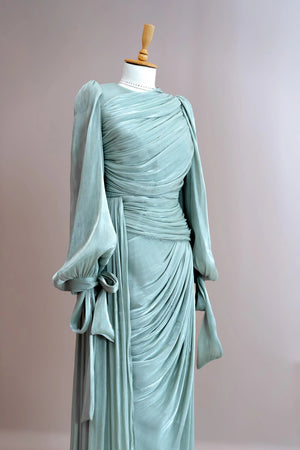 Lotus Tesettür Abiye - FioraofDress - tesettur - abiye - mint - 38 - hijab - evening - dress
