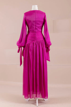 Lova Tesettür Abiye - FioraofDress - tesettur - abiye - FUŞYA - 38 - hijab - evening - dress