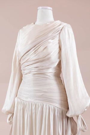 Lova Tesettür Abiye - FioraofDress - tesettur - abiye - Taş Renk - 38 - hijab - evening - dress