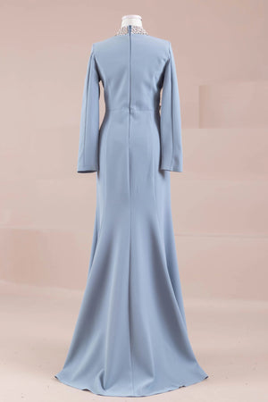 Lunza Tesettür Abiye - FioraofDress - tesettur - abiye - bebe - mavisi - 38 - hijab - evening - dress