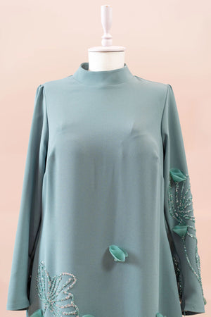 Maysa Tesettür Abiye - FioraofDress - tesettur - abiye - mint - 44 - hijab - evening - dress