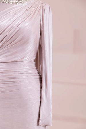 Melya Tesettür Abiye - FioraofDress - tesettur - abiye - Pudra - 38 - hijab - evening - dress