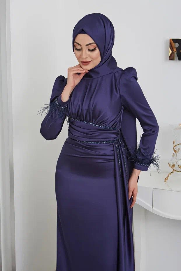 Merinette Tesettür Abiye - FioraofDress - tesettur - abiye - 44 - bronze - hijab - evening - dress