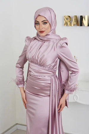 Merinette Tesettür Abiye - FioraofDress - tesettur - abiye - 44 - bronze - hijab - evening - dress