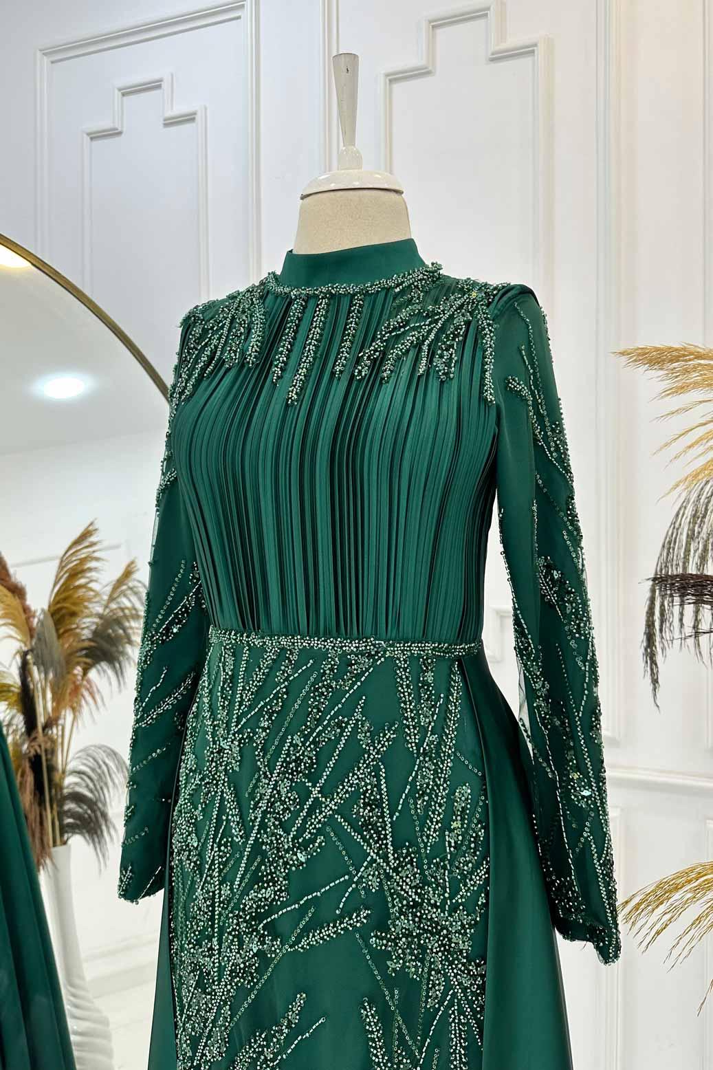 Merry Abiye - FioraofDress - tesettur - abiye - 48 - rose - hijab - evening - dress