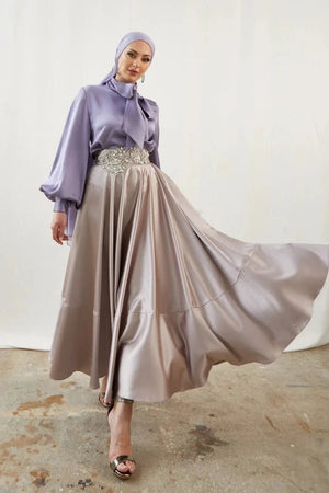 Mina Tesettür Takım - Lila - FioraofDress - tesettur - abiye - 42 - hijab - evening - dress