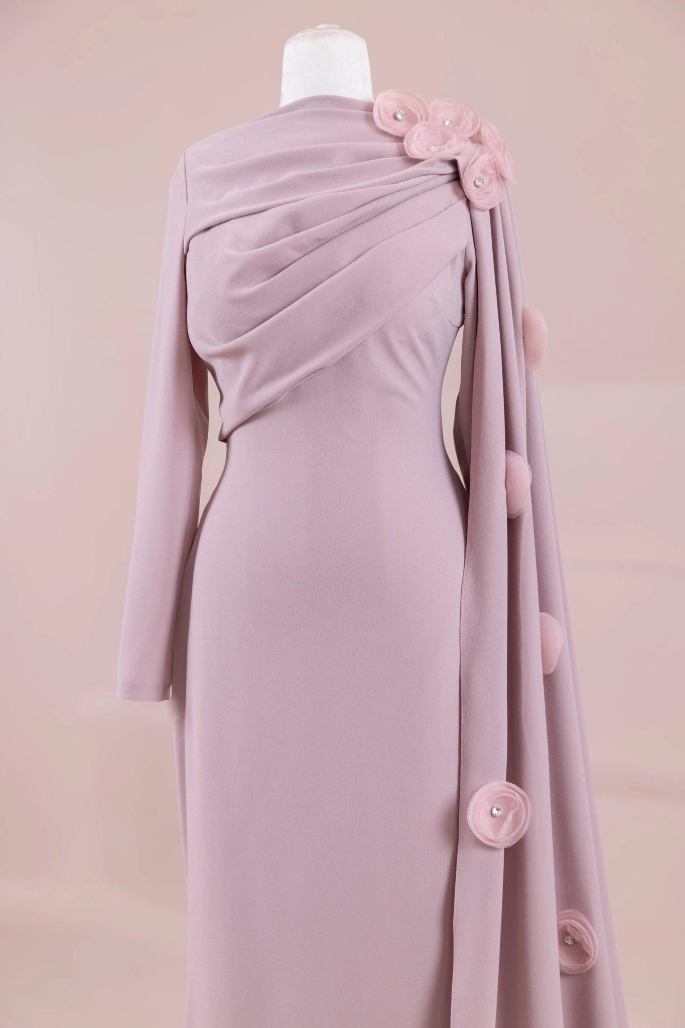 Mire Tesettür Abiye - FioraofDress - tesettur - abiye - Pudra - 38 - hijab - evening - dress