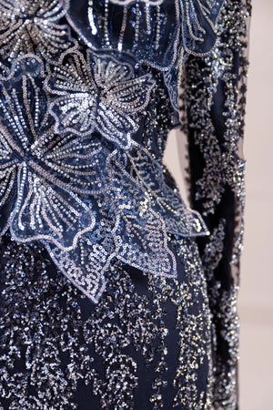 Najma Tesettür Abiye - FioraofDress - tesettur - abiye - LACİVERT - 36 - hijab - evening - dress