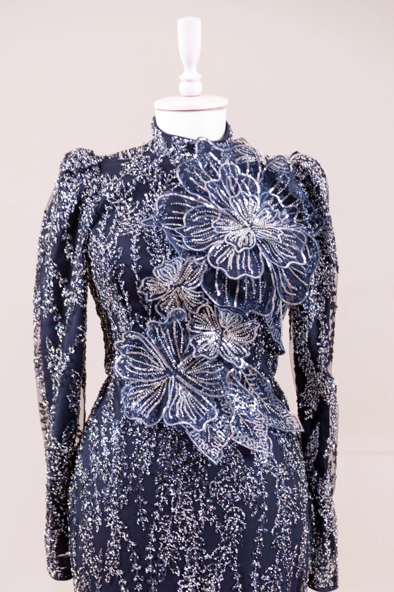 Najma Tesettür Abiye - FioraofDress - tesettur - abiye - LACİVERT - 36 - hijab - evening - dress