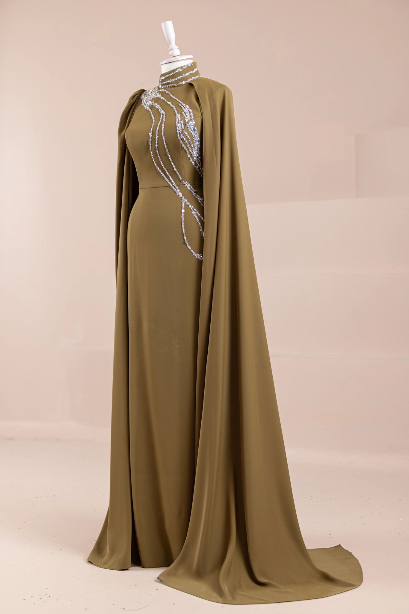 Nalesa Tesettür Abiye - FioraofDress - tesettur - abiye - olive - 36 - hijab - evening - dress