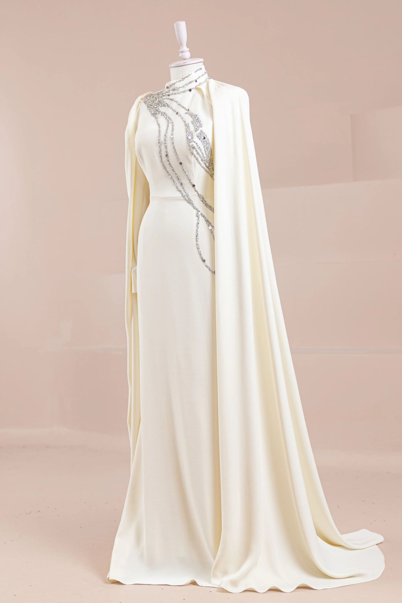 Nalesa Tesettür Abiye - FioraofDress - tesettur - abiye - Ekru - 36 - hijab - evening - dress