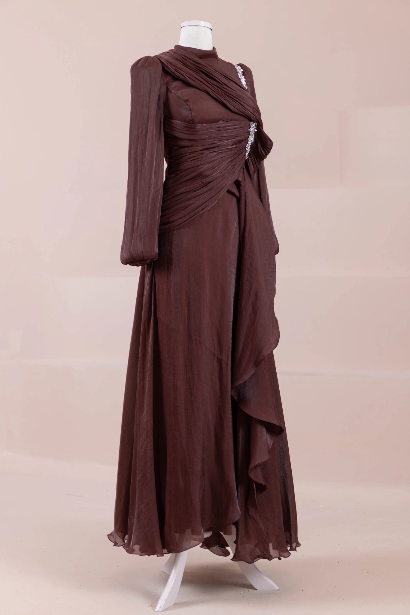 Nedya Tesettür Abiye - FioraofDress - tesettur - abiye - bery burgundy - 38 - hijab - evening - dress