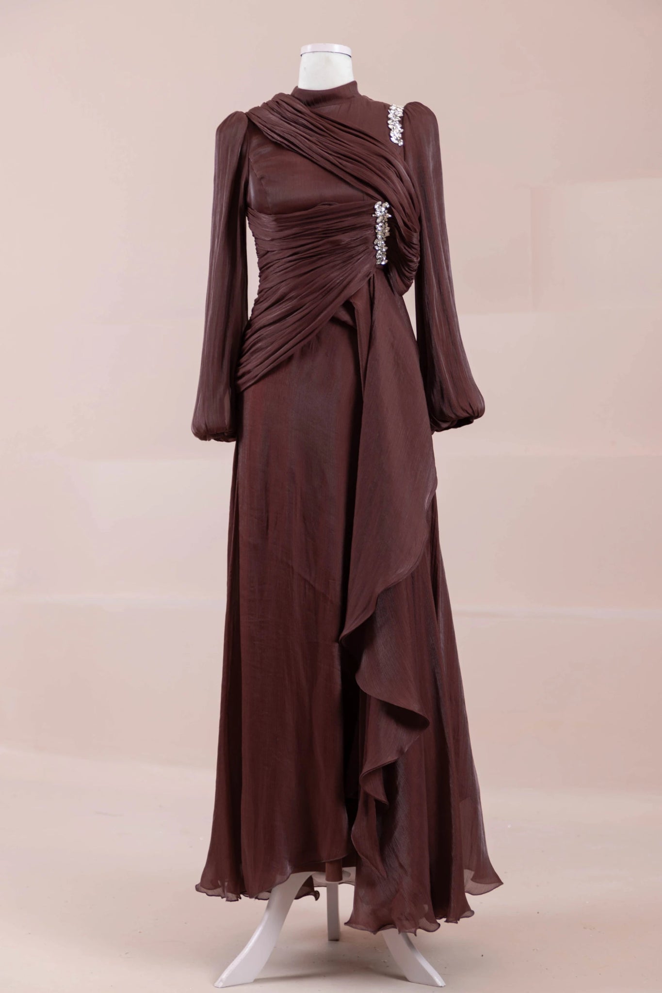 Nedya Tesettür Abiye - FioraofDress - tesettur - abiye - bery burgundy - 38 - hijab - evening - dress