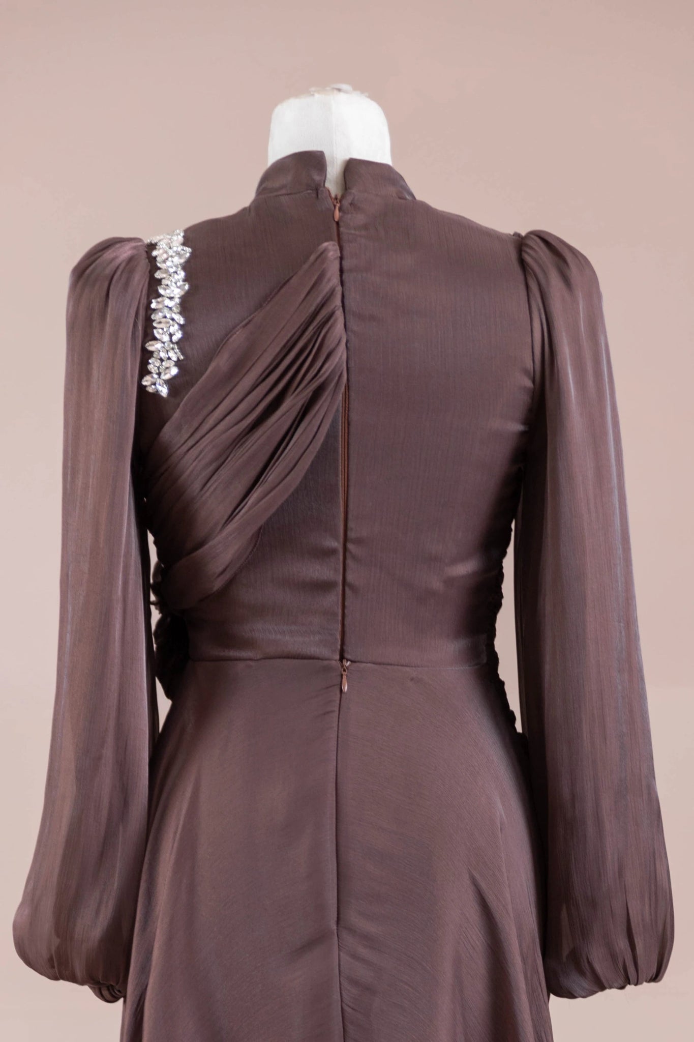 Nedya Tesettür Abiye - FioraofDress - tesettur - abiye - Mocha - 38 - hijab - evening - dress