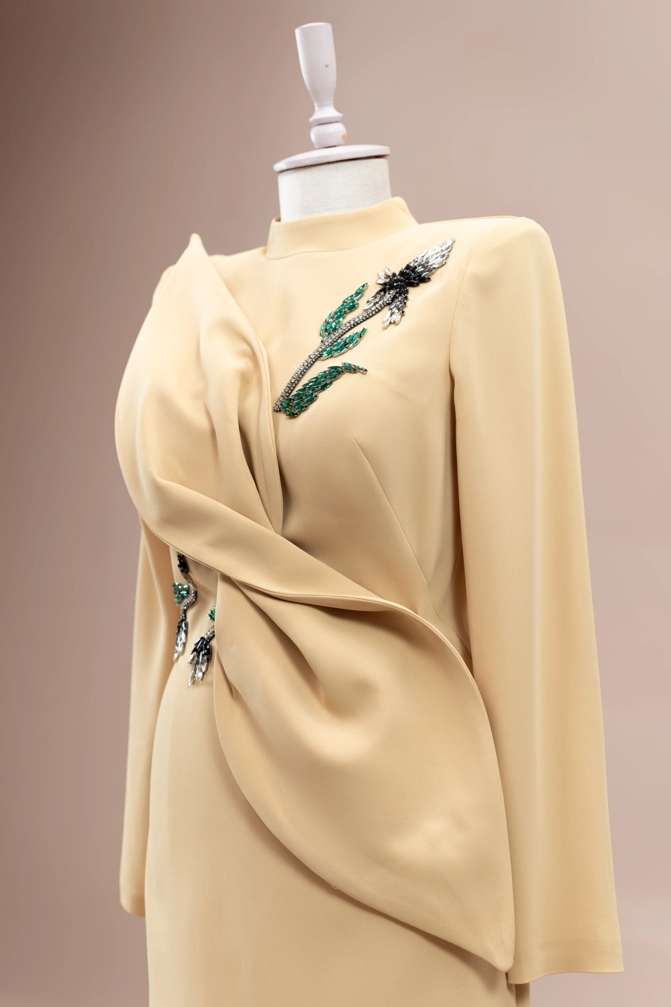 Nira Tesettür Abiye - FioraofDress - tesettur - abiye - Safran - 38 - hijab - evening - dress