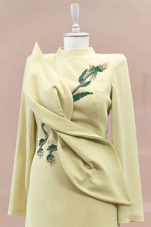 Nira Tesettür Abiye - FioraofDress - tesettur - abiye - Limon - 38 - hijab - evening - dress