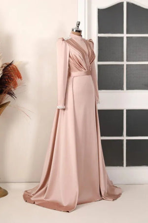 Niran Tesettür Abiye - FioraofDress - tesettur - abiye - Pudra - 36 - hijab - evening - dress