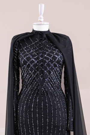 Niva Tesettür Abiye - FioraofDress - tesettur - abiye - Siyahh - 38 - hijab - evening - dress