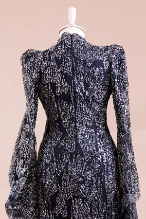 Nouria Tesettür Abiye - FioraofDress - tesettur - abiye - lacivert - 36 - hijab - evening - dress