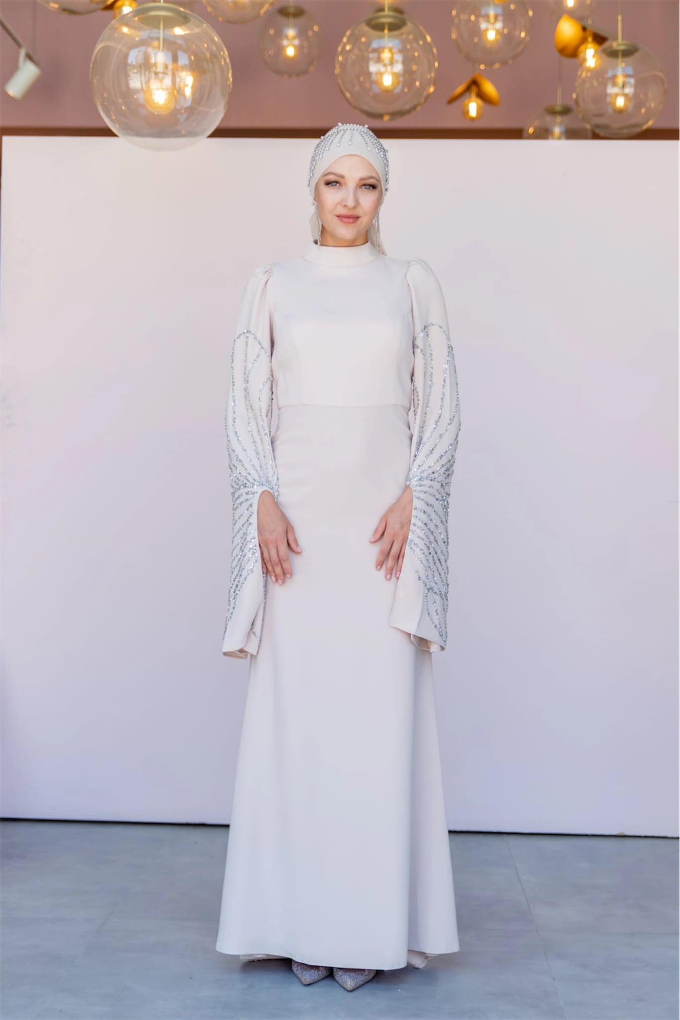 Noursema Tessetür Abiye Siyah - FioraofDress - tesettur - abiye - 38 - BEJ - hijab - evening - dress