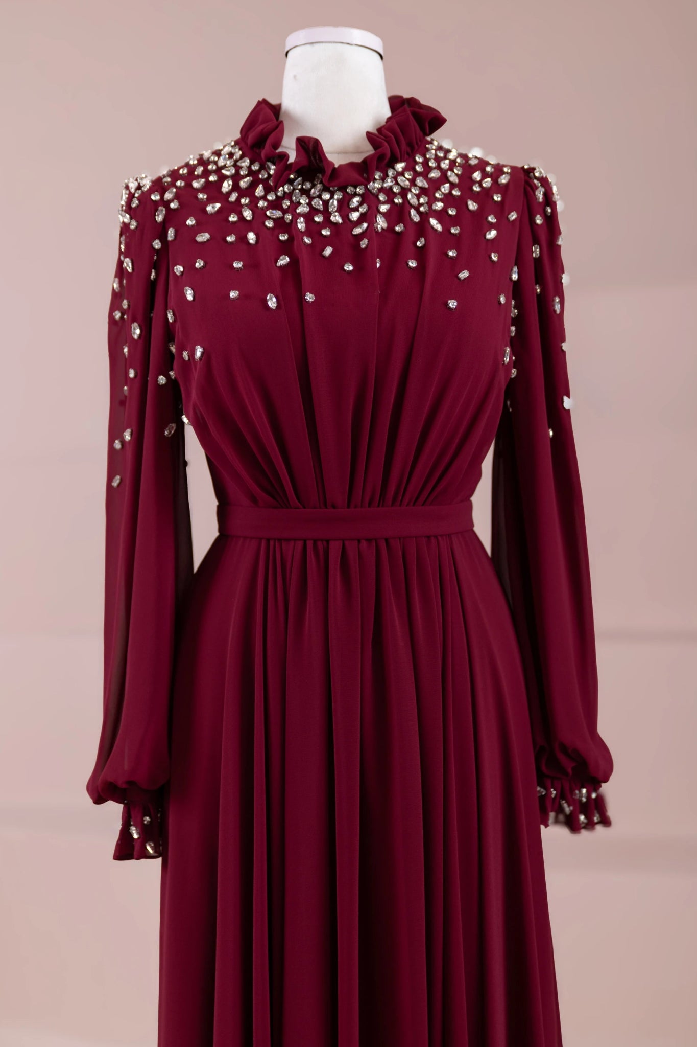 Nova Teseetür Abiye - FioraofDress - tesettur - abiye - BORDO - 38 - hijab - evening - dress