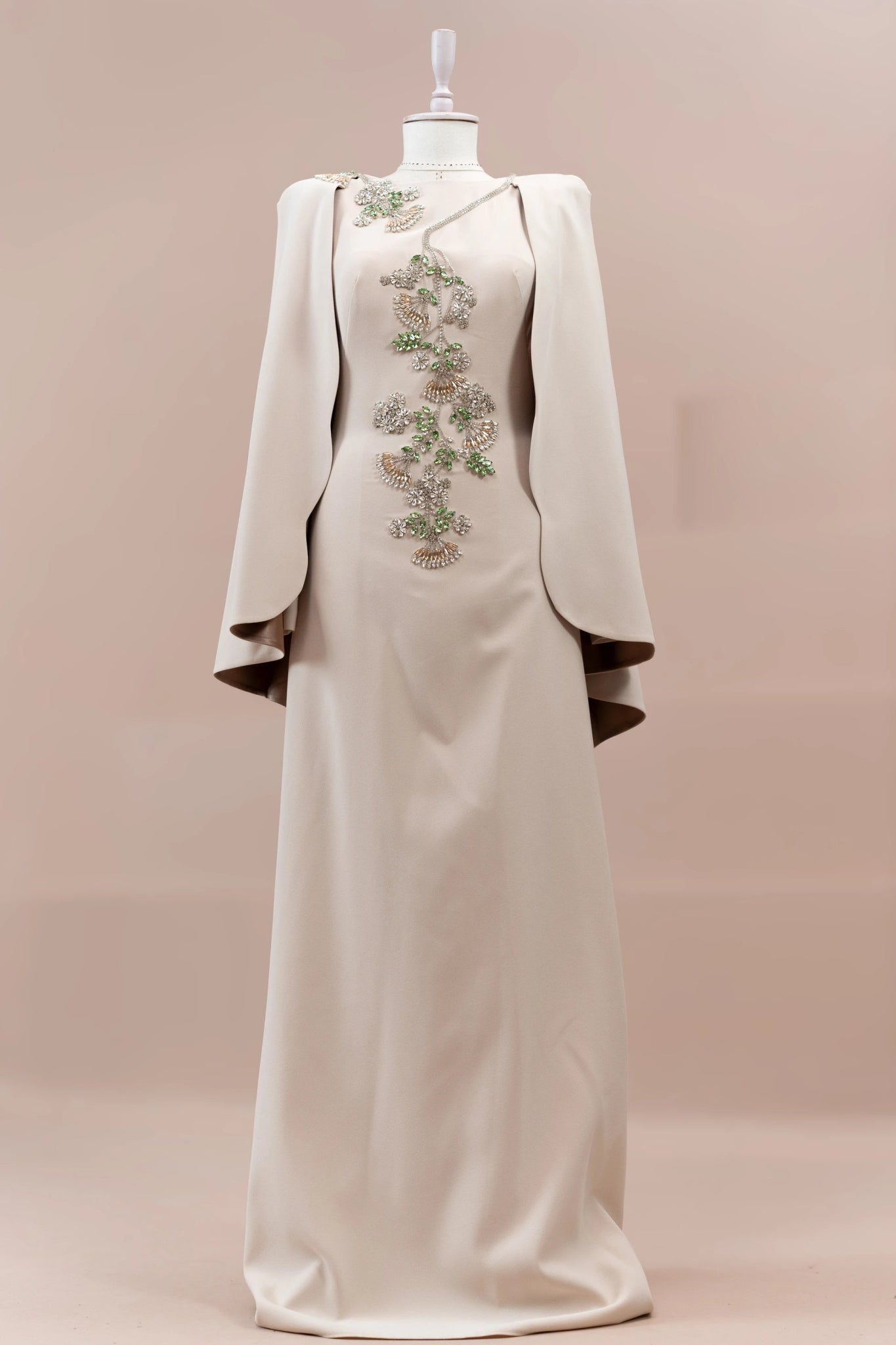 Nova Tesettür Abiye - FioraofDress - tesettur - abiye - BEJ - 38 - hijab - evening - dress