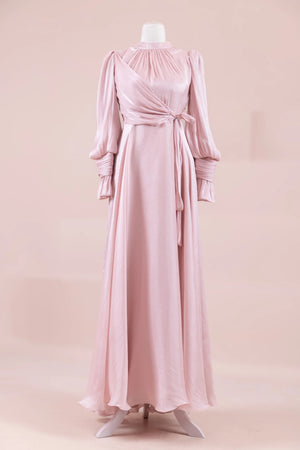 Orkide Tesettur Abiye - FioraofDress - tesettur - abiye - 38 - Pudra - hijab - evening - dress