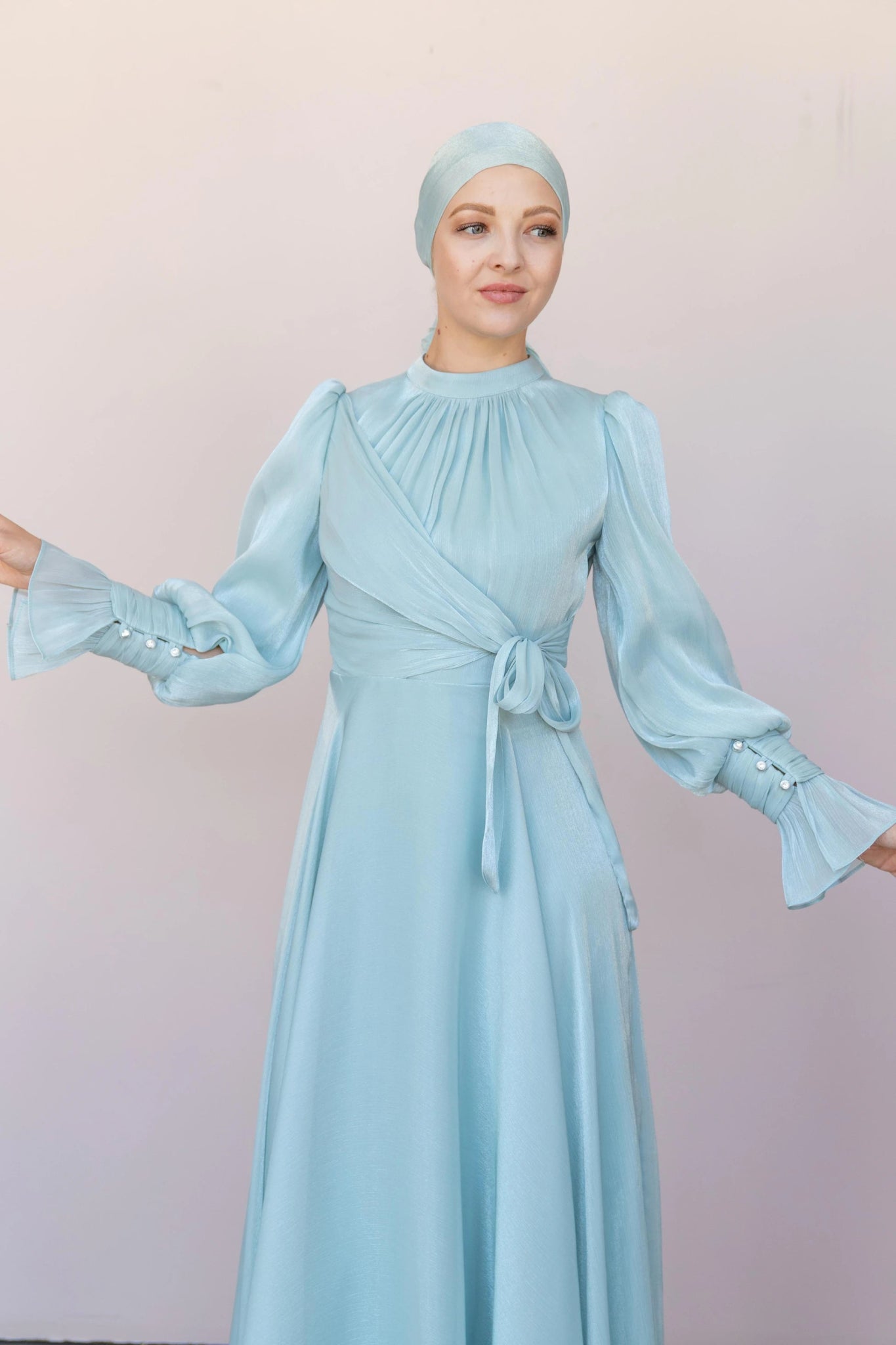 Orkide Tesettur Abiye - FioraofDress - tesettur - abiye - 38 - mint yeşili - hijab - evening - dress