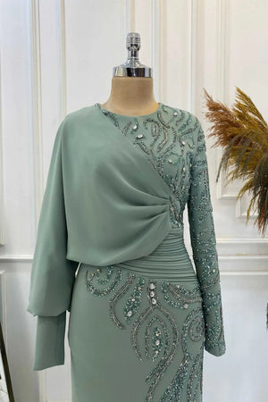 Oylum Tesettür Abiye - FioraofDress - tesettur - abiye - mint - 38 - hijab - evening - dress