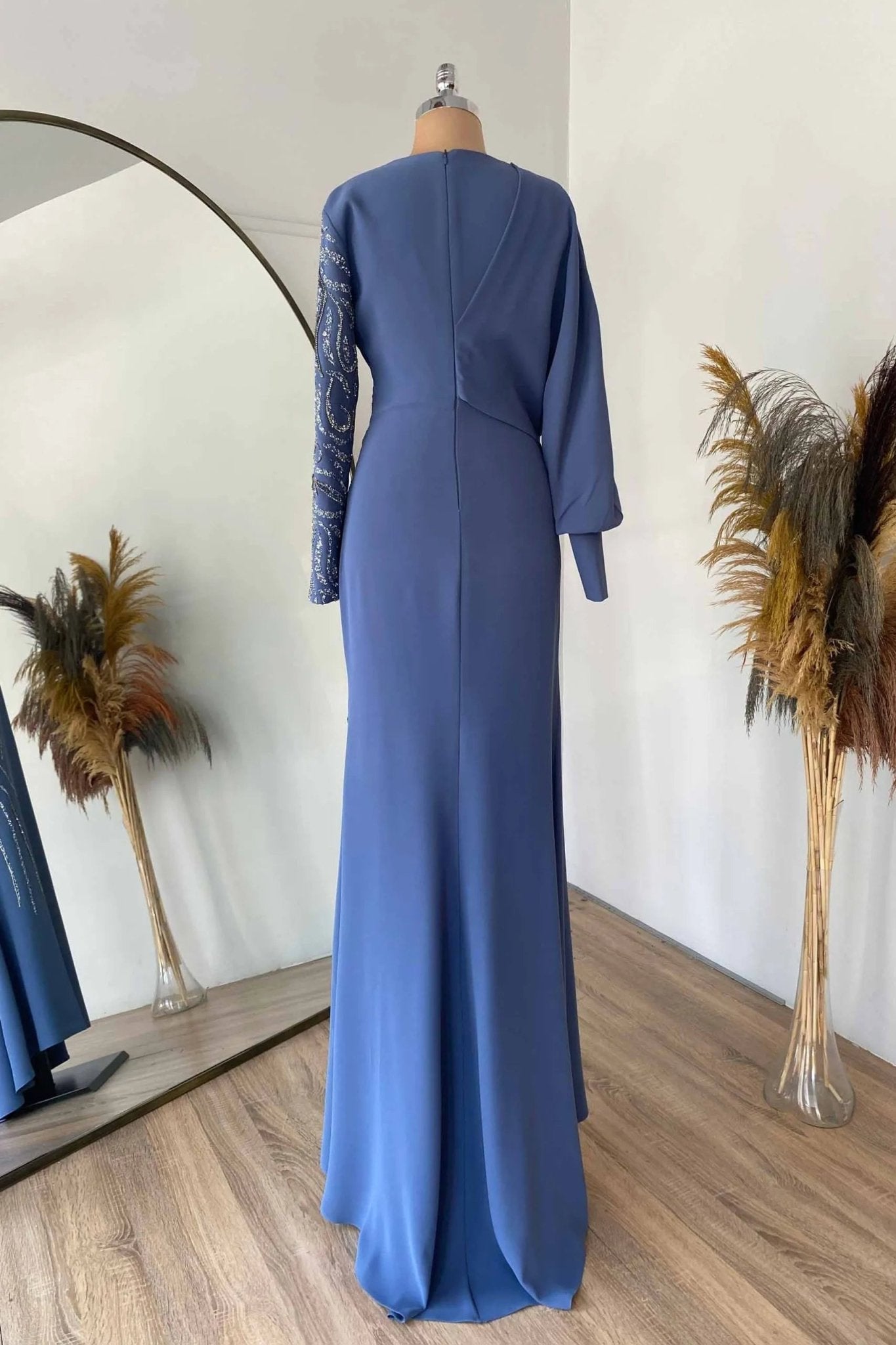 Oylum Tesettür Abiye - FioraofDress - tesettur - abiye - indigo - 38 - hijab - evening - dress