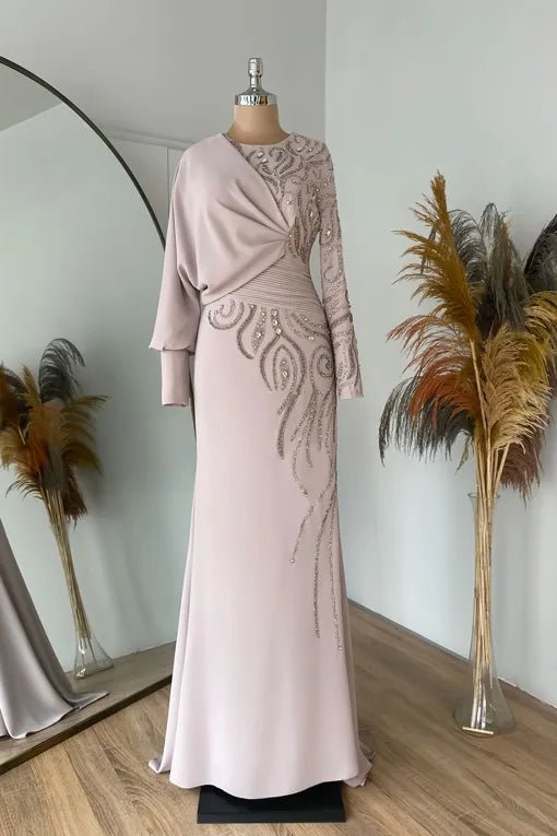 Oylum Tesettür Abiye - FioraofDress - tesettur - abiye - nude - 38 - hijab - evening - dress