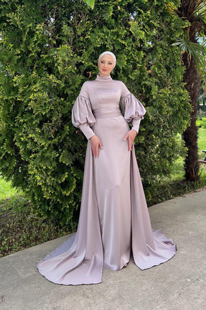 Parla Tesettür Abiye - FioraofDress - tesettur - abiye - 44 - Morr - hijab - evening - dress