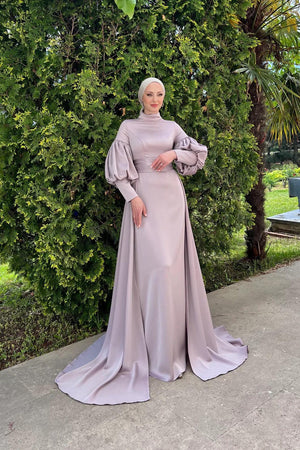Parla Tesettür Abiye - FioraofDress - tesettur - abiye - 44 - Morr - hijab - evening - dress