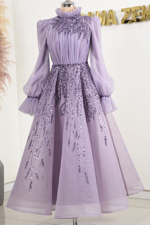 Patrica Tesettür Abiye - FioraofDress - tesettur - abiye - LİLAA - 38 - hijab - evening - dress