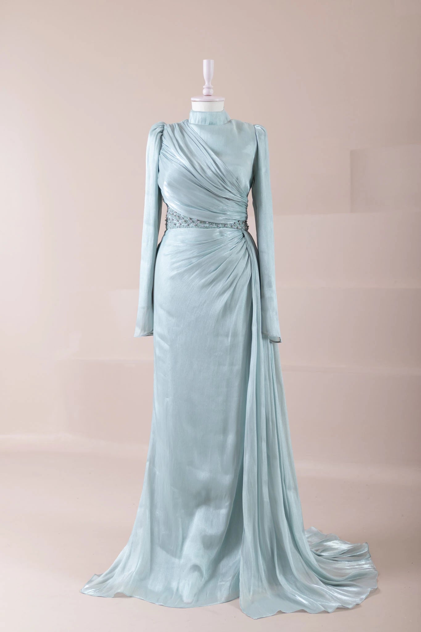 Perla Tesettür Abiye - FioraofDress - tesettur - abiye - mint - 38 - hijab - evening - dress