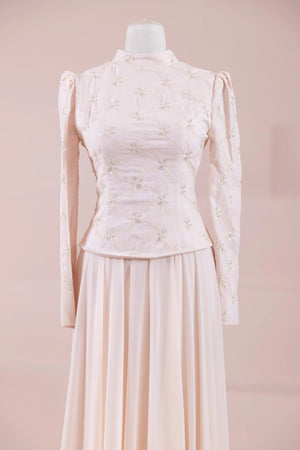 Ponte Tesettür Abiye - FioraofDress - tesettur - abiye - Pudra - 38 - hijab - evening - dress