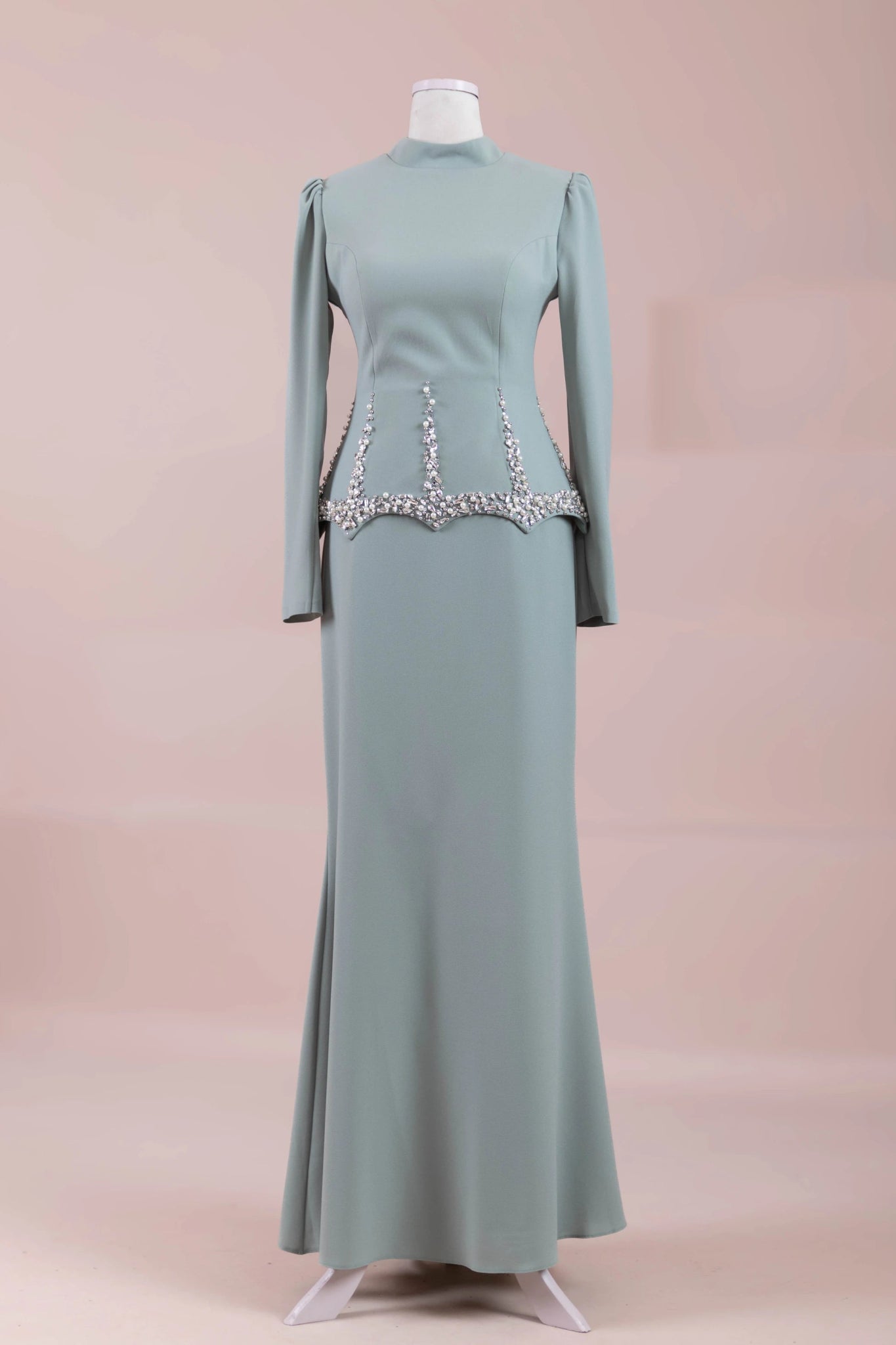 Ranya Tesettür Abiye - FioraofDress - tesettur - abiye - mint - 38 - hijab - evening - dress