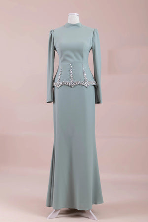 Ranya Tesettür Abiye - FioraofDress - tesettur - abiye - mint - 38 - hijab - evening - dress
