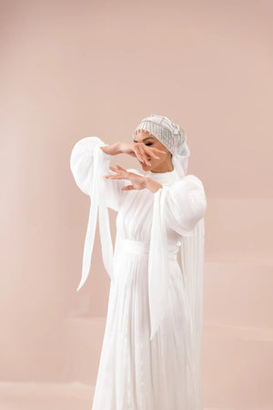 Renna Tesettür Abiye - FioraofDress - tesettur - abiye - Beyaz - 36 - hijab - evening - dress