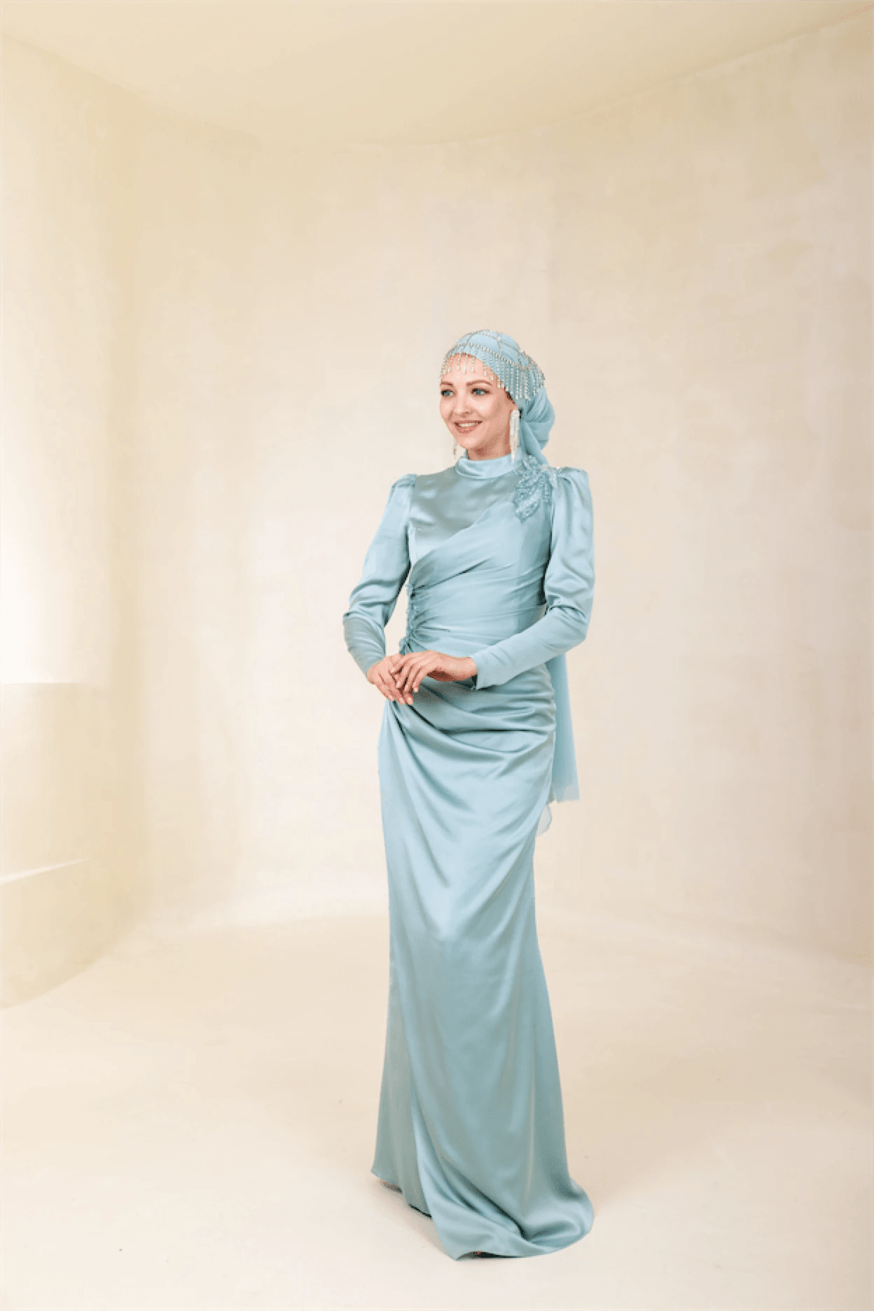 Romola Tesettür Abiye - FioraofDress - tesettur - abiye - 44 - mint - hijab - evening - dress