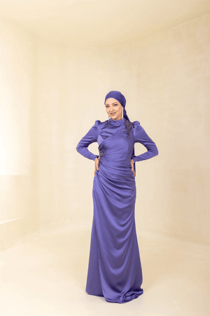 Romola Tesettür Abiye - FioraofDress - tesettur - abiye - 44 - Lavanta - hijab - evening - dress
