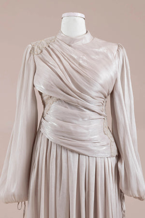 Rovi Tesettür Abiye - FioraofDress - tesettur - abiye - Taş - 40 - hijab - evening - dress