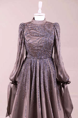 Royale Tesettür Abiye - FioraofDress - tesettur - abiye - Bronz - 36 - hijab - evening - dress