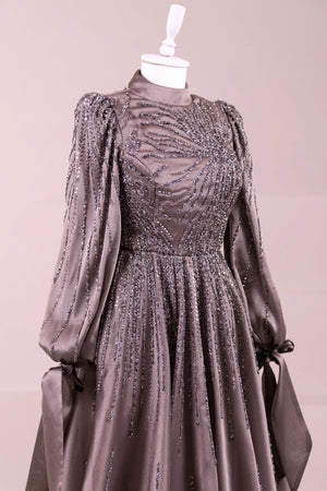 Royale Tesettür Abiye - FioraofDress - tesettur - abiye - Bronz - 36 - hijab - evening - dress