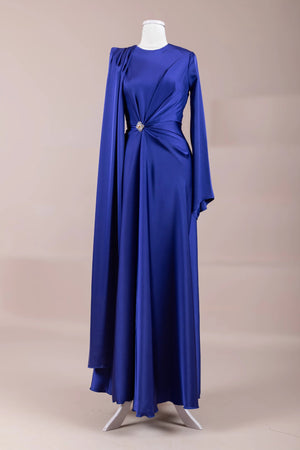 Satenya Tesettür Abiye - FioraofDress - tesettur - abiye - SAX - 38 - hijab - evening - dress