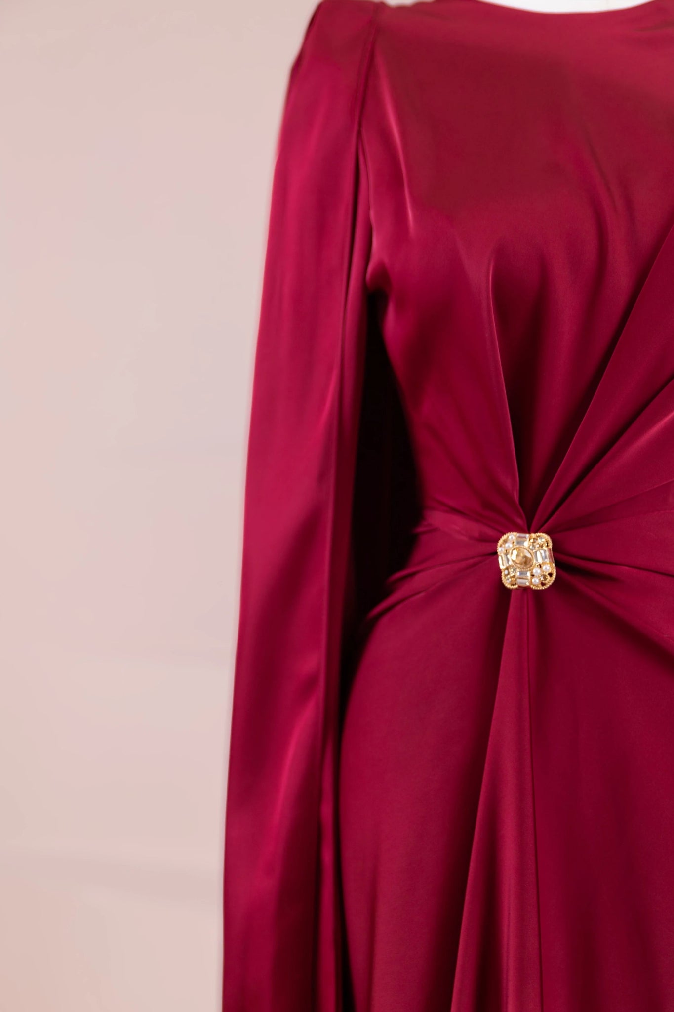 Satenya Tesettür Abiye - FioraofDress - tesettur - abiye - BORDO - 38 - hijab - evening - dress