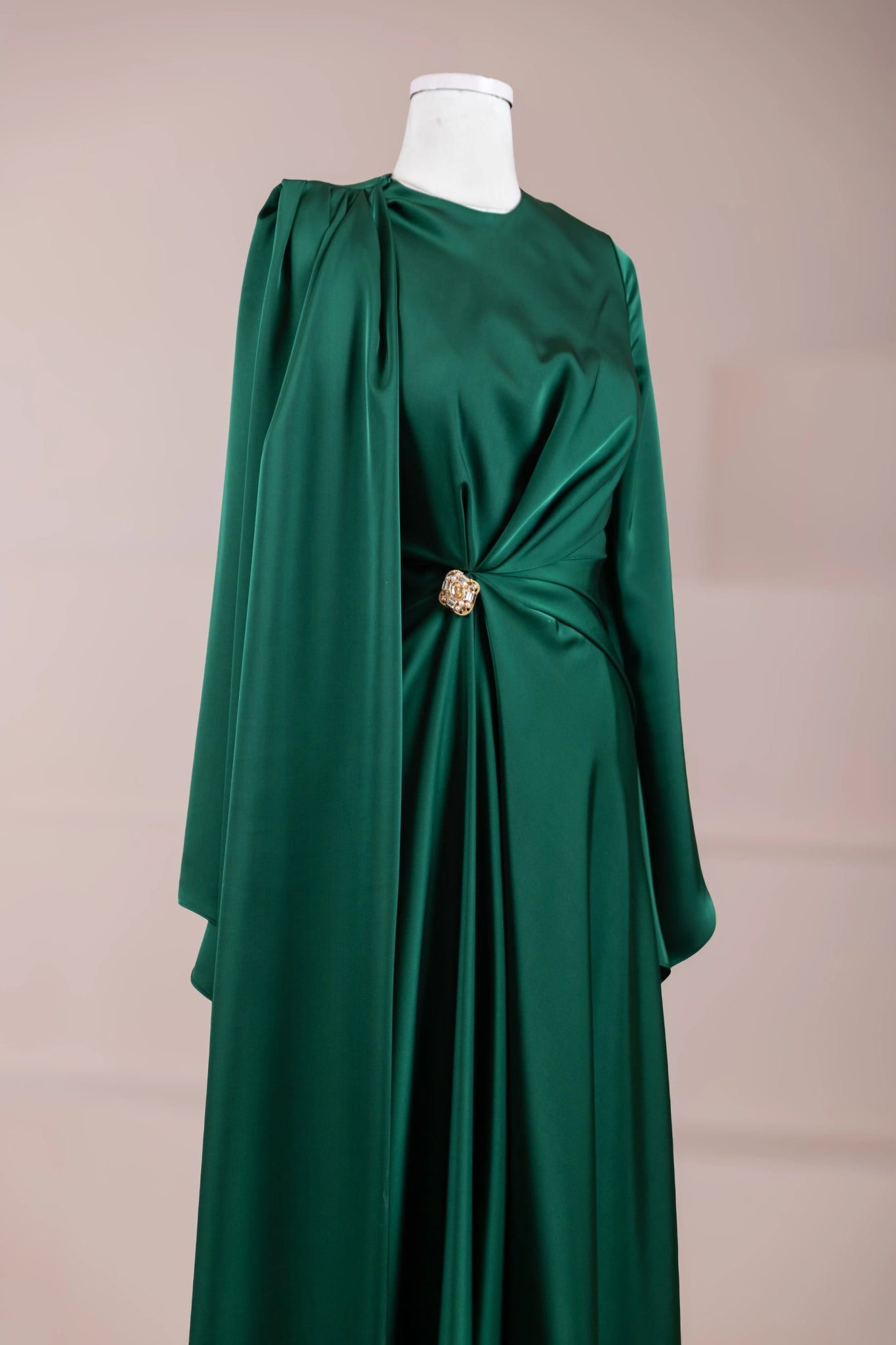Satenya Tesettür Abiye - FioraofDress - tesettur - abiye - zümrüt - 38 - hijab - evening - dress