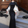 Şehrazat Tesettür Abiye - FioraofDress - tesettur - abiye - Siyah Beyaz - 36 - hijab - evening - dress