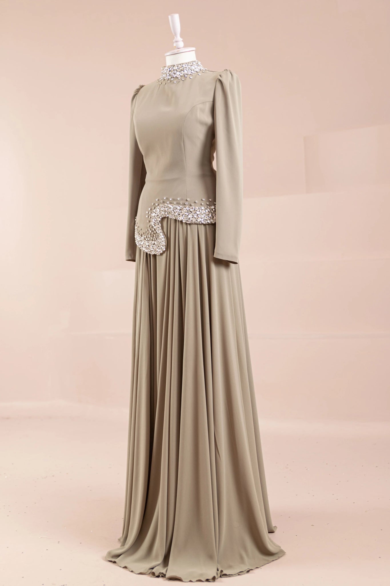 Selva Tesettür Abiye - FioraofDress - tesettur - abiye - HAKİ - 38 - hijab - evening - dress