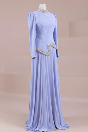 Selva Tesettür Abiye - FioraofDress - tesettur - abiye - bebe - mavisi - 38 - hijab - evening - dress